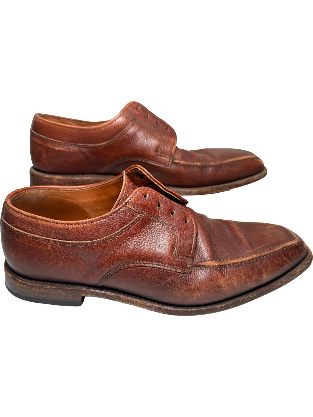 Allen Edmonds Jackson derby shoes Mens Calf Leather Sz US 9.5 D Chili Brown
